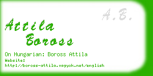 attila boross business card